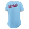 thumbnail image 3 of Women's Fanatics Light Blue St. Louis Cardinals Binge Worthy Stadium Slub V-Neck T-Shirt, 3 of 5