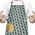 thumbnail image 2 of Blue Bigfoot Pattern Apron-Garden Aprons for Women with Pockets-Cotton Linen Waterproof Kitchen Cooking Gardening Aprons Adjustable for Kitchen,Cooking,BBQ and Salon 33x27 Inch, 2 of 7