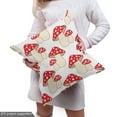 thumbnail image 4 of Ambesonne Mushroom Fabric by the Yard Upholstery, Cartoon Style Amanita, 2 Yards, Cream Red, 4 of 4