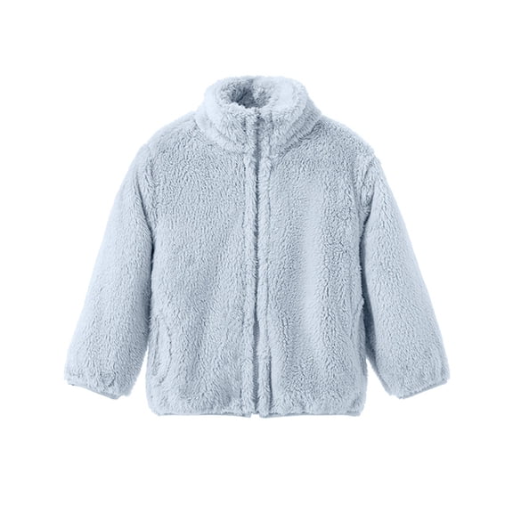Vividxx Jacket For Girls Reversible Thicken Jacket Winter Lined Zip Up Coat For Toddlers And Kids Soft Warm Outerwear For Cold Weather 1-2 Years