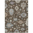 thumbnail image 2 of HomeRoots 606146 3 x 5 ft. Chocolate, Beige & Blue Floral Washable Indoor & Outdoor Rectangle Area Rug, 2 of 5