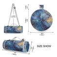 thumbnail image 5 of 58 x 58 Inch Round Picnic Mat, Waterproof Sandproof Foldable Compact Beach Blanket for Grass, Park, Outdoor Camping Blue Marble, 5 of 9