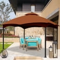 thumbnail image 5 of Eurmax 10x12 Gazebo Replacement Canopy 2 Tier Replacement Canopy,Rust, 5 of 5
