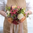 thumbnail image 3 of Naiovety Ramo de flores artificiales para boda, hogar, Hotel, interior, exterior, simulación de novia, flores falsas, decoración para sala de Kits de decoración para fiestas Rosa, 3 of 6