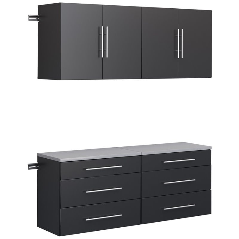 Pemberly Row Transitional 4 Piece 60" Wooden Garage Storage in