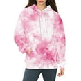 thumbnail image 7 of Bovemsi Sweatshirt for Women Long Sleeved Tie Dye Printed Casual Sportswear Hooded With Pockets Comfort Hoodie, 7 of 7