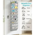 thumbnail image 7 of 10 Tier Clear Over the Door Shoe Organizer Storage, Deep Pockets Large Hanging Shoe Rack for Closet Door, Fit 20 Pairs Shoe Holder Hanger for Sneakers, Boots (Black), 7 of 7