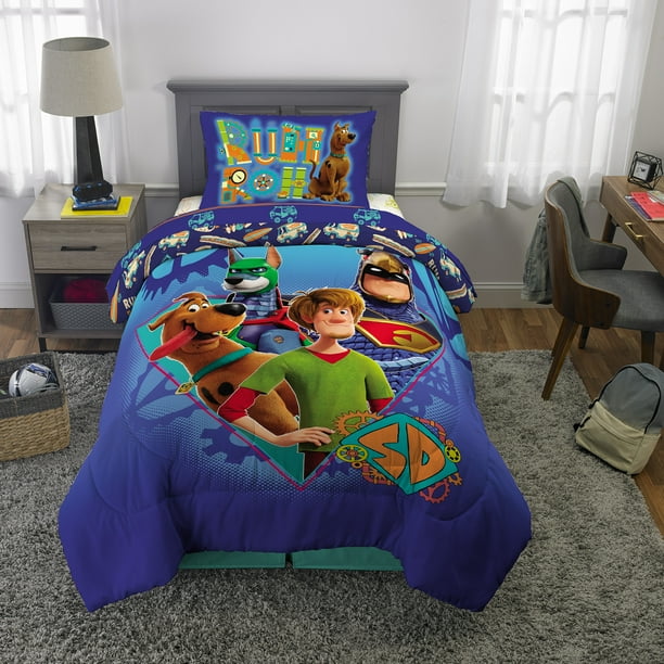 SCOOB ScoobyDoo Boys Twin Single Comforter & Sheet Set, 4 Piece