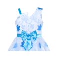 thumbnail image 4 of Girls Dress One-shoulder Blue Maple Leaf Pageant Wedding 6 Years, 4 of 7
