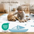 thumbnail image 4 of ODIKA 5'x7' Blue Beige Sky Dreamscape Design Washable Area Rug Whimsical Celestial and Nautical Patterns Easy Care, Non-Shedding, Pet Friendly, for Small Living Room, Bedroom, 4 of 7