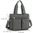 thumbnail image 3 of Gocvo Casual Tote Bags with Multiple Pockets, Nylon Large Capacity Crossbody Tote Bag, Working Bag for Ladies (Grey), 3 of 7