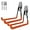 Orange, variant on Garage Storage Utility Hooks,Garage Garden Tool Organizer,Steel Wall Mount Hooks, Large Garden U Hooks (2 Pack)