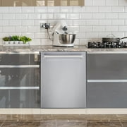 Cosmo 4 Piece Kitchen Appliance Package with 36 Freestanding Gas Range 36 Under Cabinet Range Hood 24 Built-in Integrated Dishwasher & French Door Refrigerator Kitchen Appliance Bundles