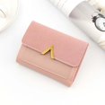 thumbnail image 1 of Lady Money Clip PU Leather Multiple Card Slots Credit Card Bag Money Bags Card Holder Women Purse Short Wallet PINK, 1 of 8