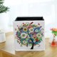 thumbnail image 2 of Bewildely Caja de almacenamiento plegable con pintura de diamantes, cubo plegable, cesta organizadora plegable DIY SNH003 Artesanía No.02 Bewildely HA7896-02B, 2 of 6