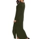thumbnail image 4 of Maxi Partido Cuello EnV Manga Larga Casual Mujer Casuales Apariencia Atractiva Muchacha Colco Vestido largo maxi de las mujeres, 4 of 7