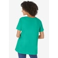 thumbnail image 2 of Woman Within Plus Size Perfect Short-Sleeve Keyhole Tee, 2 of 6
