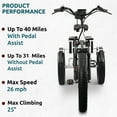 thumbnail image 2 of Three Wheel Electric Bikes, Electric Trike for Adults, Tricycle E-Bike with LCD Display, Li-ion Battery, 3 Wheel Motorized Bicycle, 750W Powerful Motor, Forza, & Forte, 2 of 5