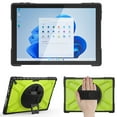 thumbnail image 4 of XYX Case for 12.3 inch Microsoft Surface Pro 7+ Plus/Pro 7/6/5/4, 360 Rotating Heavy Duty Shockproof Cover with Kickstand and Hand Strap (Yellow Green), 4 of 7