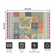 thumbnail image 5 of Botanical Floral Patchwork Non-Slip Entryway Door Mat,Boho Indoor Decor Durable Low Plush Door Mat,Washable Welcome Rug for Patio Hallway Home Decor 20x32 Inches, 5 of 7