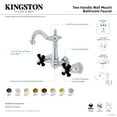 thumbnail image 4 of Kingston Brass KS1222PKX Duchess Double-Handle Wall Mount Bathroom Faucet, Polished Brass, 4 of 4