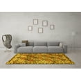 thumbnail image 3 of Ahgly Company Machine Washable Indoor Square Persian Yellow Traditional Area Rugs, 7' Square, 3 of 4