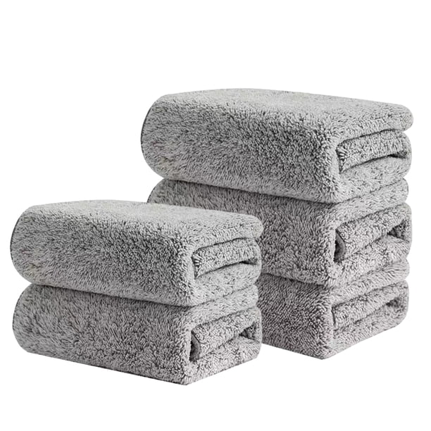 Paño de limpieza de 5 uds., trapos de secado rápido, toalla de cocina para lavado de fibra de carbón de bambú