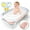 Pink+Mesh Back Pad, variant on YYuan Foldable Baby Bathtub, Portable Travel Multifunctional Bathtub for Newborn 0-36 Months (Pink + Mesh Cover)