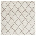 thumbnail image 6 of SAFAVIEH Hudson Jackson Trellis Shag Area Rug, Ivory/Beige, 7' x 7' Round, 6 of 9