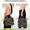 thumbnail image 4 of FORMRS Womens Corduroy Tote Bag Crossbody Shoulder Handbag with Pocket, Green Christmas Holly, 4 of 7