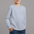 thumbnail image 2 of Staki Boys Fall Long Sleeve Shirts Kid's Long-Sleeve T-Shirt Boys Tops for Fall(Gray,4-5 Years), 2 of 4
