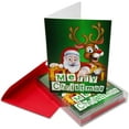thumbnail image 2 of Small World Greetings Merry Christmas Santa and Reindeer Cards 12 Count - Blank Inside with Red Envelopes - Each card measures 7”x5”, 2 of 2