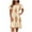 Beige, variant on Plus Size Women Boho Ethnic Print Summer Dress, Short Sleeve Ruffle Hem Loose Fit Casual Midi Dress for Beach Daily Vacation