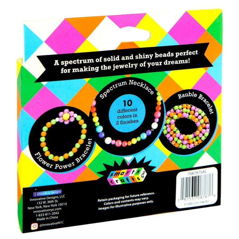 Smarts & Crafts Rainbow Beads, 200 Pieces 