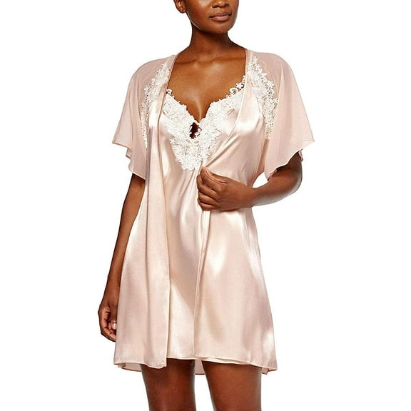 Linea Donatella Womens Satin Secret Love Wrap Robe
