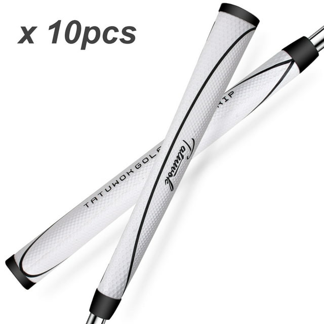 Golf Midsize Putter Grip- Soft Material, Light Weight Golf Grips,Anti-Slip Pattern Comfortable Feel 7 Color TKU SC WH 10PCS