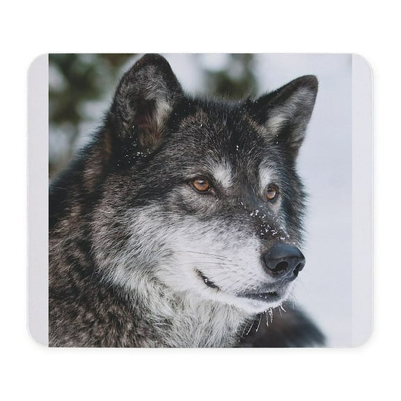 CafePress - Beautiful Grey Wolf Mousepad - Non-slip Rubber Mousepad, Gaming Mouse Pad