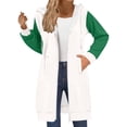 thumbnail image 3 of Jsaierl Women's Long Color Block Zip Up Hoodies Sweatshirts with Drawstring Pockets Casual Fall Travel Tops S-2XL, 3 of 7