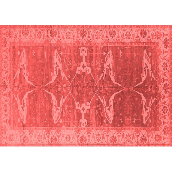 Ahgly Company Indoor Rectangle Oriental Red Traditional Area Rugs, 5' x 8'