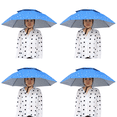 thumbnail image 1 of Sombrero Paraguas de lluvia portátil Plegable parasol al aire libre Gorra para la cabeza Azul oscuro Azul, 1 of 5