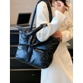 thumbnail image 2 of Kukuzhu Quilted Shoulder Tote Bag Women Padding Cotton Down Hobo Bag Casual Fashion Waterproof Handbag, 2 of 5