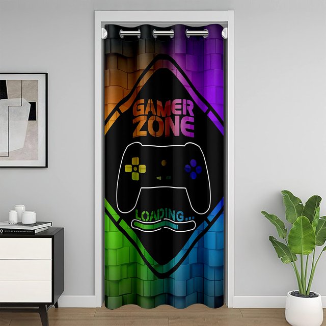 Erosebridal Black Gamepad 01,Video Game Grid 02,Geometric Bedroom Decor