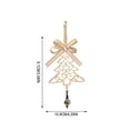 thumbnail image 6 of Toycle Hollow Metal Christmas Ornaments Golden Hanging Decor With Bow Crystal Xmas Tree Decorations For Decor C, 6 of 6
