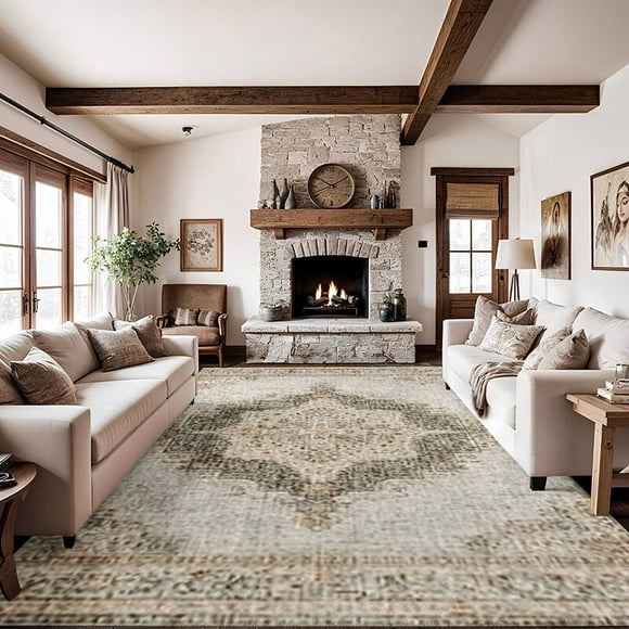 Alfombra de imitación general de cachemir ligera, lujosa, estilo medieval