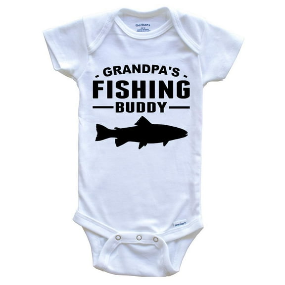 Grandpa's Fishing Buddy Cute Baby Bodysuit for Grandchild