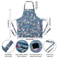 thumbnail image 2 of Topekada 2Pack Floral Aprons for Women Adjustable Kitchen Chef Apron With Rose Pattern for Cooking, Baking(Blue), 2 of 7