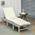 thumbnail image 2 of Outsunny Wooden Folding Chaise Lounge - Set of 1, Light Grey, 2 of 10