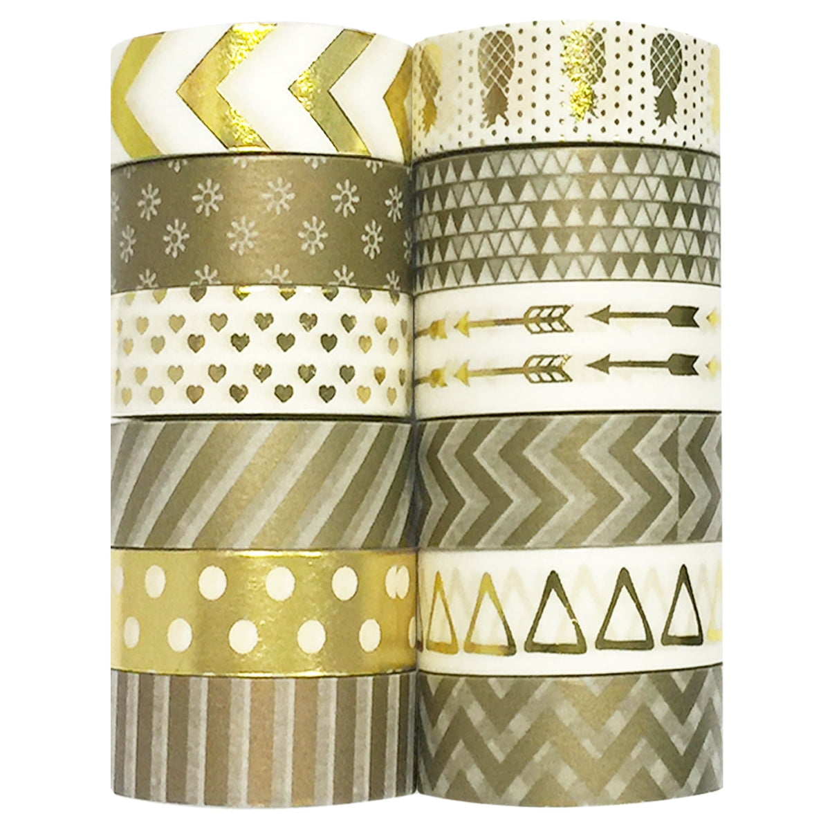 Wrapables Washi Tapes Decorative Masking Tapes, Set of 12, ADSET23