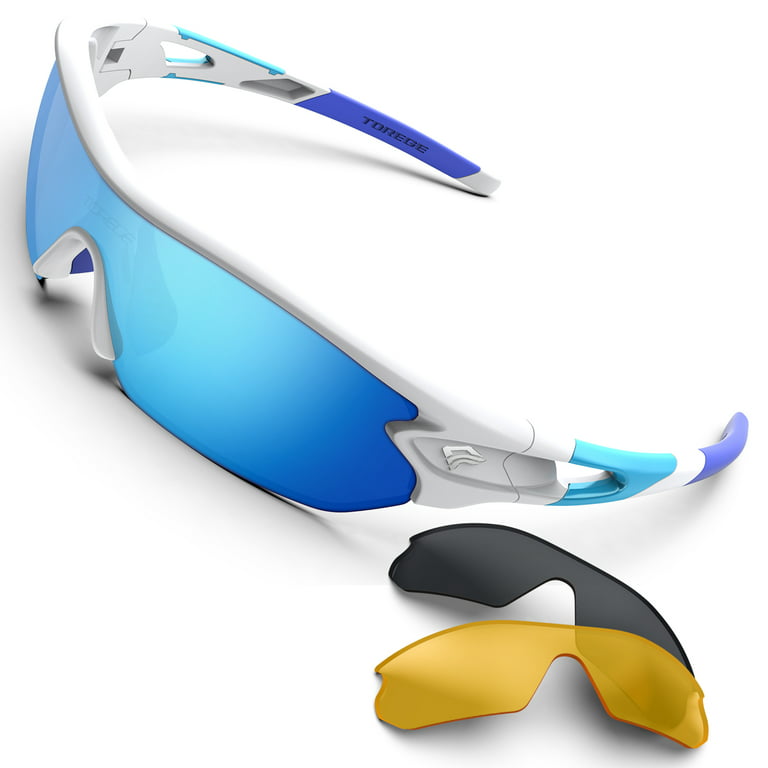 TOREGE Polarized Sports Sunglasses with 3 Interchangeable Lenes