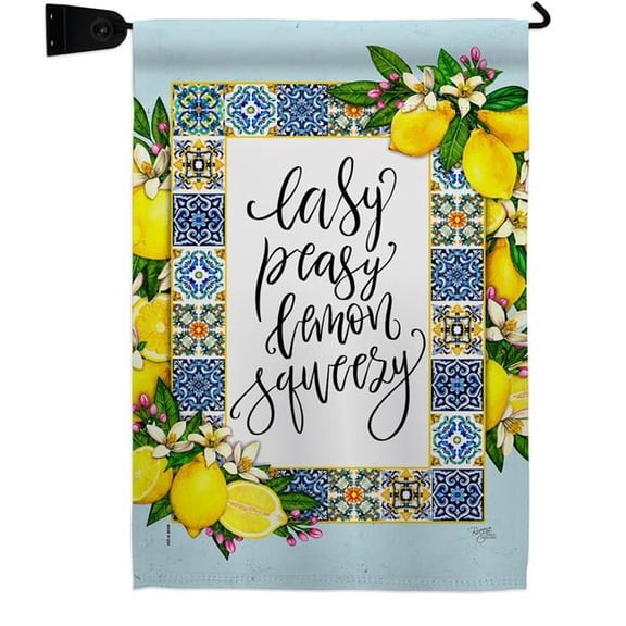 Breeze Decor GS120262-BO-04 Easy Lemon Food Fruit 13 x 18.5. in. Double-Sided Decorative Vertical House Garden Flag Set for Decoration Banner Yard Gift